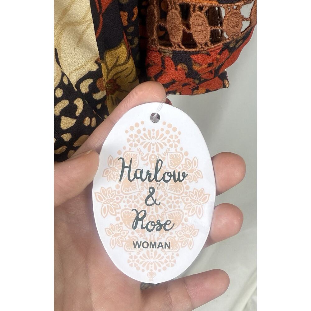 Harlow and Rose Festive Autumn Fall Bold Celebration Dress Size 3x Maximalist - Picture 4 of 8